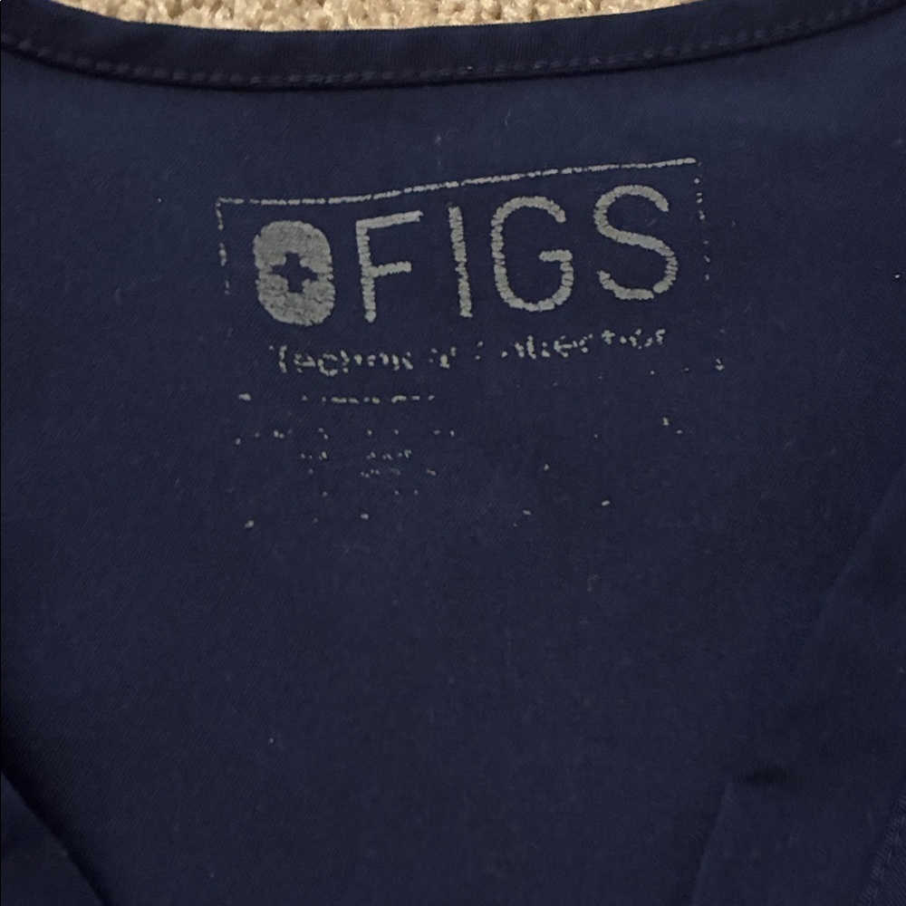 Figs Deep Blue Scrub Top size S - Picture 2 of 4
